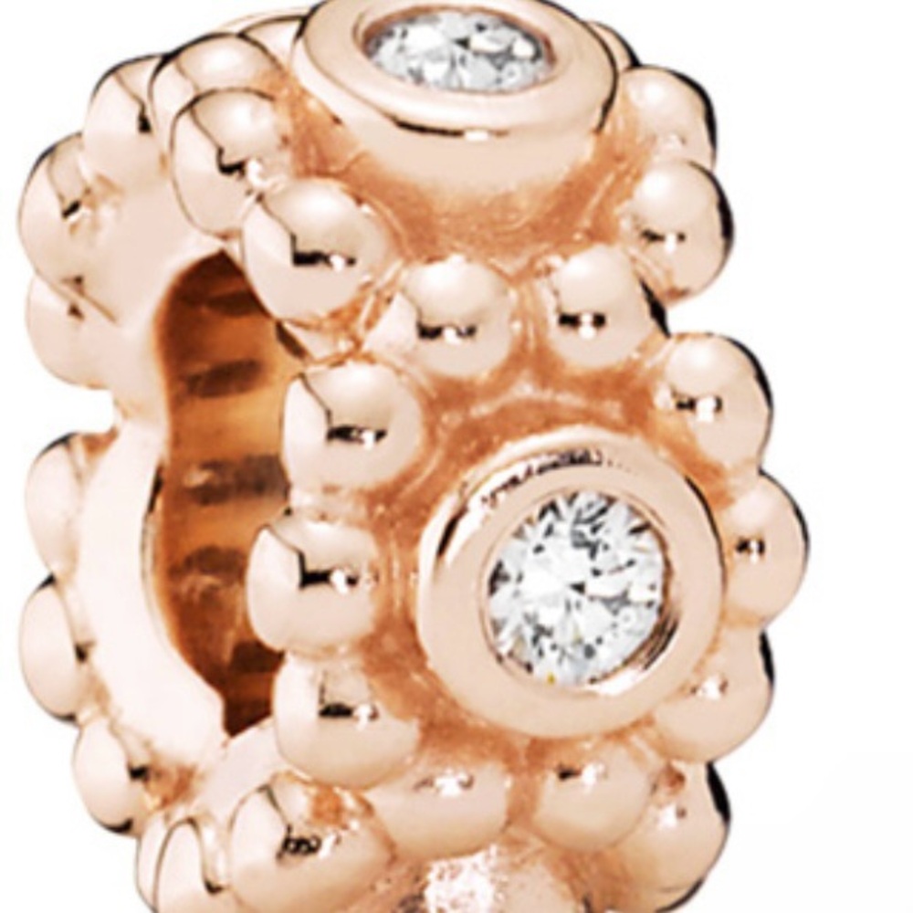 Pandora Rose Gold Charm with Crystals